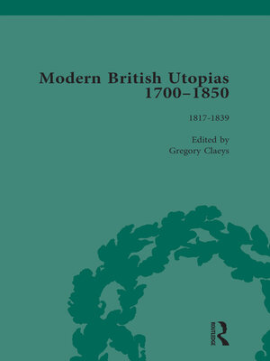 cover image of Modern British Utopias, 1700-1850 Vol 6